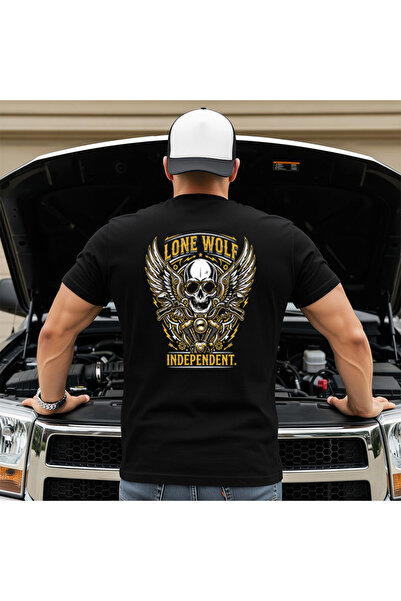 OKTANE Tricou Lone wolf independent negru XS