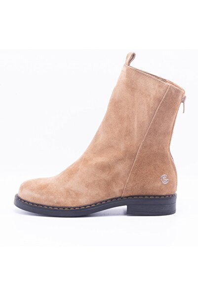 Gusse Ovia Women's Khaki Suede Leather Boots 257302-2