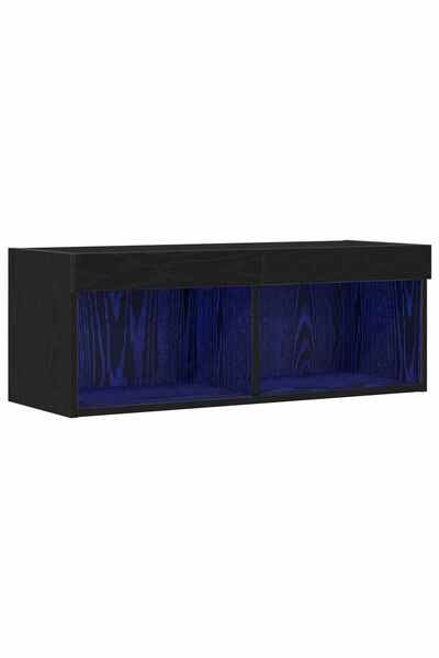 vidaxl Set comodă TV 80 x 30 x 30 cm Stejar Negru Lemn prelucrat