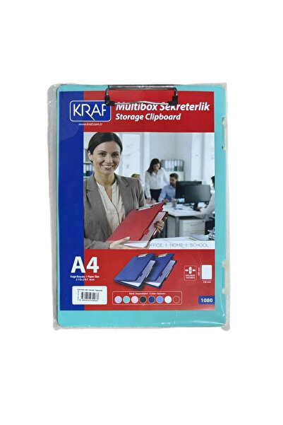 KRAF 1080 Multibox Secretary's Box with Storage Compartments A4 - Turquoise