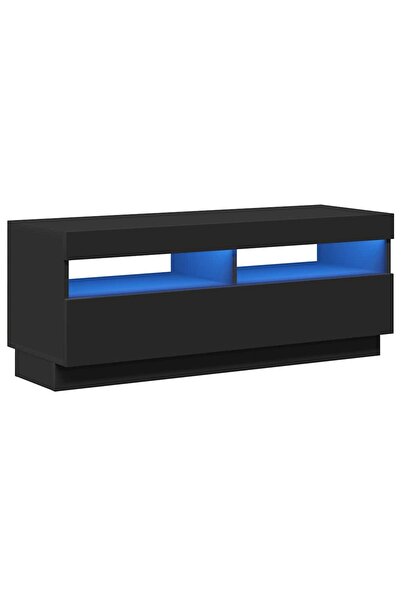 vidaxl Comodă TV cu lumini LED, negru, 100x35x40 cm