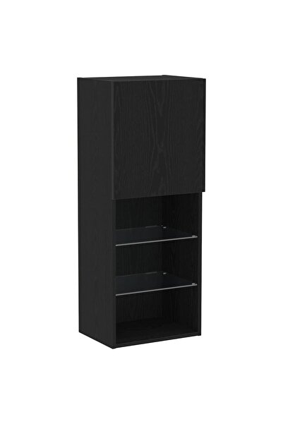 vidaxl Set comodă TV 40,5 x 30 x 102 cm Stejar Negru Lemn prelucrat