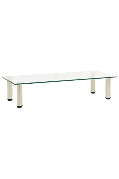 vidaxl Suport TV, transparent, 80 x 35 x 17 cm, sticlă securizată