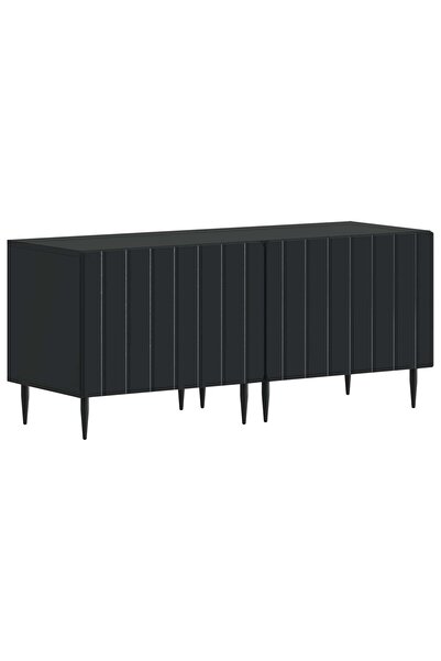 vidaxl Cabinet TV Negru Lemn prelucrat