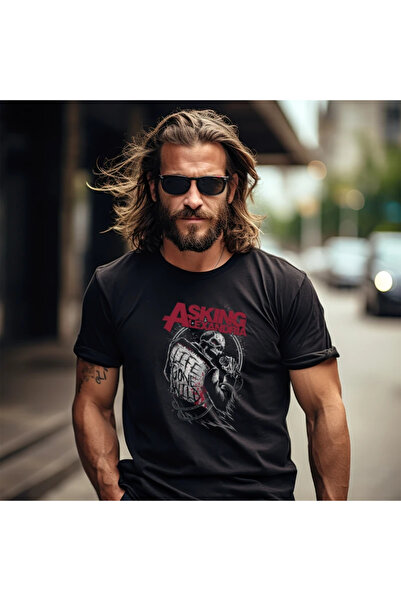 OKTANE Tricou cu imprimeu Asking alexandria negru L
