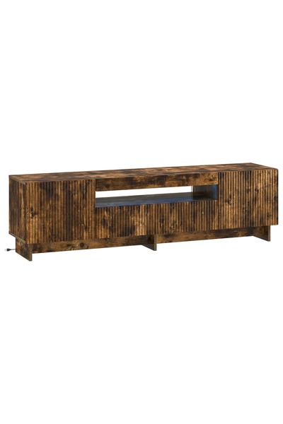 vidaxl Cabinet TV cu LED EDE 153 x 35 x 43 cm Stejar fumuriu