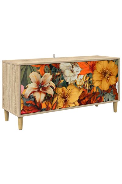 vidaxl Comodă TV GENNEP 102 x 33 x 50 cm Lemn prelucrat Sonoma