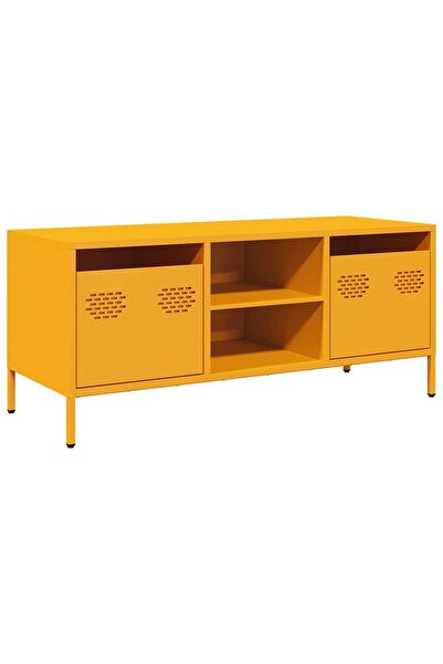 vidaxl Dulap TV, galben muștar, 101,5x39x43,5 cm, oțel laminat la rece