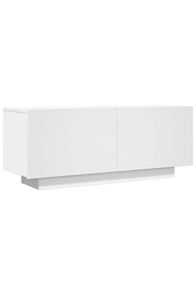 vidaxl Comodă TV, alb, 100x35x40 cm, lemn prelucrat