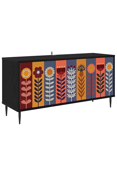 vidaxl Cabinet TV ESSEN 102 x 33 x 51 cm Stejar Negru Lemn prelucrat