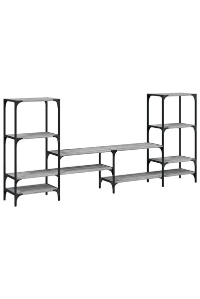 vidaxl Comodă TV, gri sonoma, 206,5x28,5x95 cm, lemn compozit