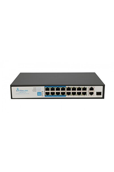 OEM Switch POE 16 porturi 100Mbps POE+ 2 porturi Gigabit RJ45 + 1 port SFP, 1...