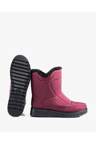 ALOGO Women's waterproof, fur-lined snow boots with Side-Zip Closure and flex...