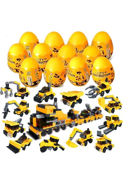Arabest Easter Egg Vehicle Building Blocks Set