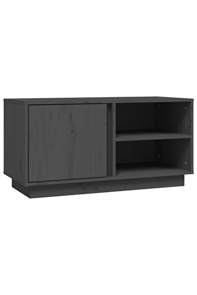 vidaxl Comodă TV, gri, 80x35x40,5 cm, lemn masiv de pin