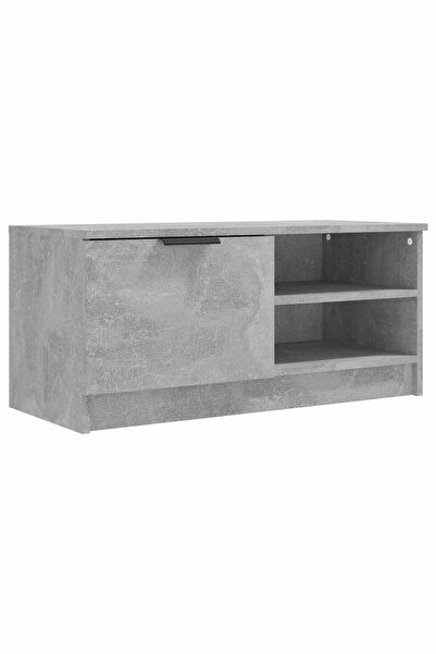 vidaxl Comodă TV, gri beton, 80x35x36,5 cm, lemn prelucrat