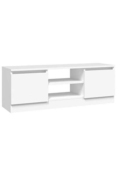 vidaxl Comodă TV cu ușă, alb, 102x30x36 cm