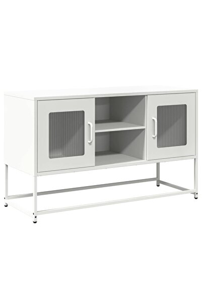 vidaxl Dulap TV, alb, 100,5x39x60,5 cm, oțel
