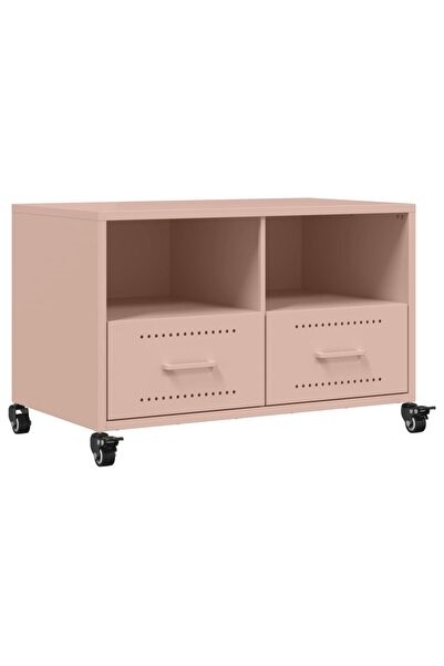 vidaxl Dulap TV, roz, 68x39x43,5 cm, oțel