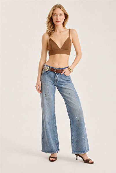 HomeStore 3-Piece Belt with Chain Stripe and Embroidered Heart Buckle
