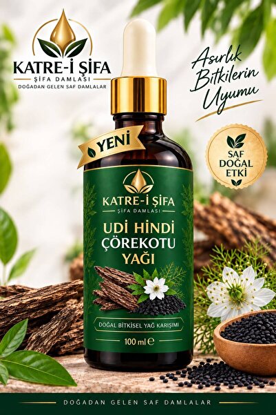 Katre-i Şifa Udi Hindi & Çörekotu Yağı – Doğal Kadim Bitkisel Yağ Karışımı | 100 ml