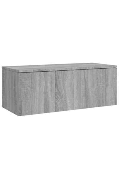 vidaxl Comodă TV, gri sonoma, 80x34x30 cm, lemn compozit