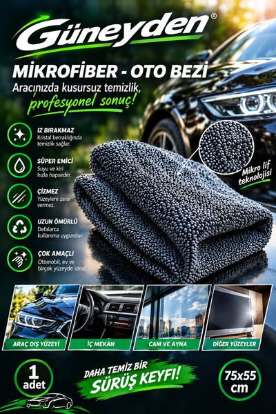 Oto mikrofiber temizlik bezi