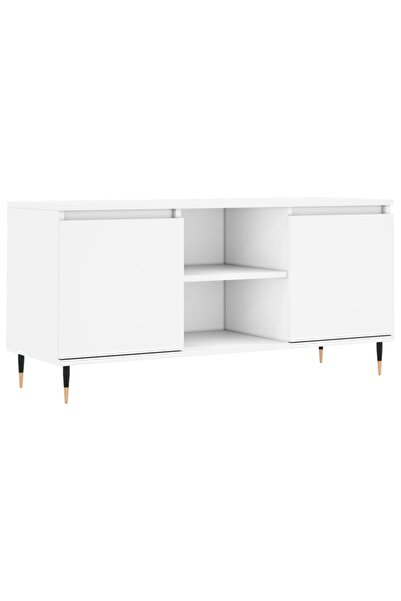 vidaxl Comodă TV, alb, 104x35x50 cm, lemn compozit