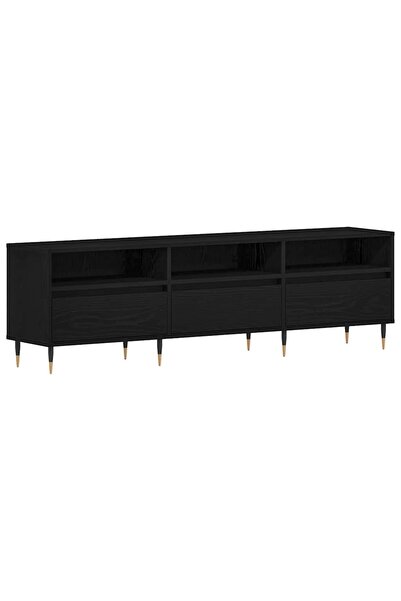 vidaxl Cabinet TV 150 x 30 x 44,5 cm Stejar Negru Lemn prelucrat