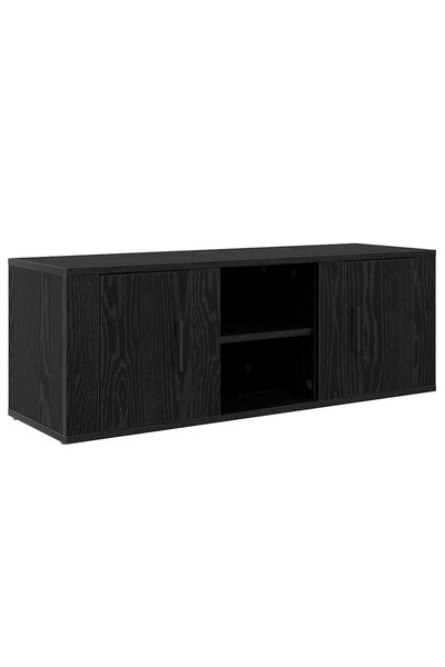 vidaxl Cabinet TV 100 x 31,5 x 35 cm Stejar Negru Lemn prelucrat