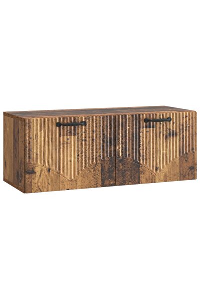 vidaxl Oglindă TV montată pe perete Lemn vechi 78,5 x 31 x 30 cm