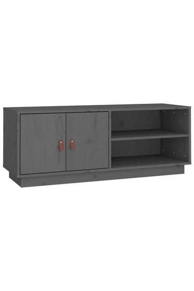 vidaxl Comodă TV, gri, 105x34x40 cm, lemn masiv de pin