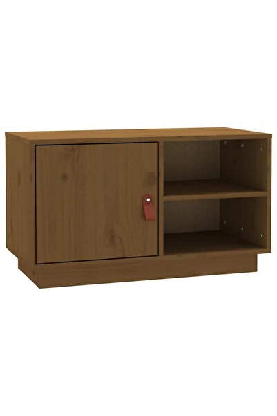vidaxl Comodă TV, maro miere, 70x34x40 cm, lemn masiv de pin