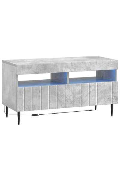 vidaxl Cabinet TV cu LED ZWOLLE 81 x 35 x 43 cm Gri Beton