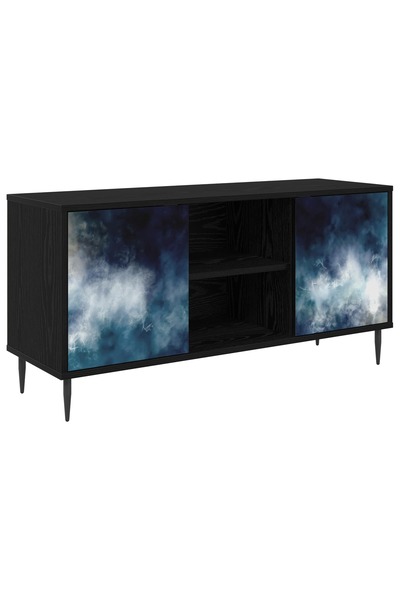 vidaxl Cabinet TV RAALTE 102 x 33 x 51 cm Stejar Negru Lemn prelucrat
