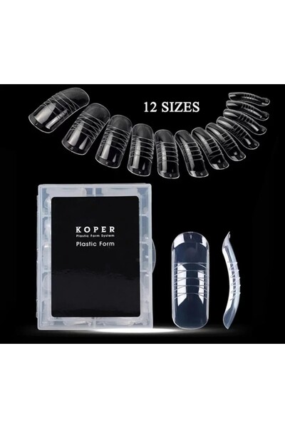 OEM Koper Πλαστικά Καλούπια Διπλής Χρήσης για Επέκταση Νυχιών Αρ. 4, 120 τεμάχια