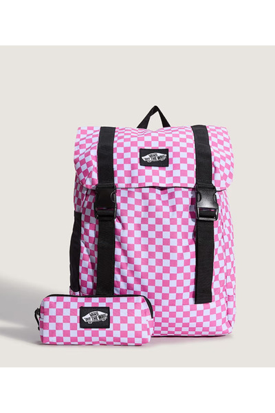 Vans Utility Backpack Sırt Çantası + Kalem Çantası Pink Fizz