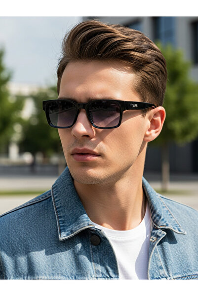 Take Two By Styli Men Black Square Sunglasses