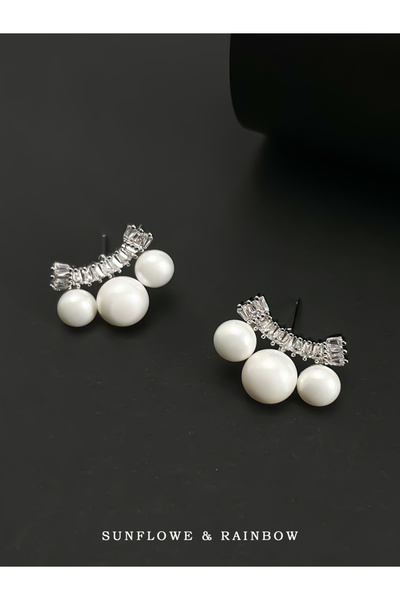 Take Two By Styli Faux Pearl Stud Earrings