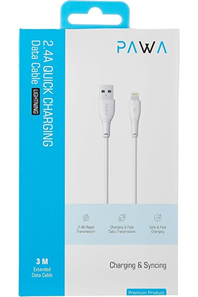 Pawa IPH you shengku PVC USB-A to Lightning Cable 6A 1M - White