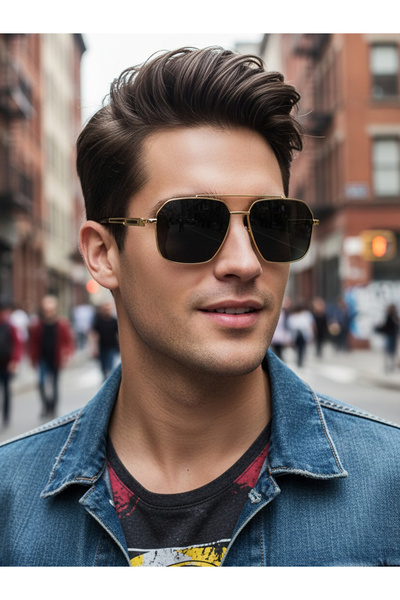 Take Two By Styli Golden Aviator Sunglasses