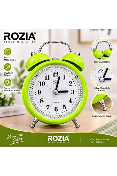 ROZIA Klasik Masa Saati Dekoratif Analog Küçük Saat