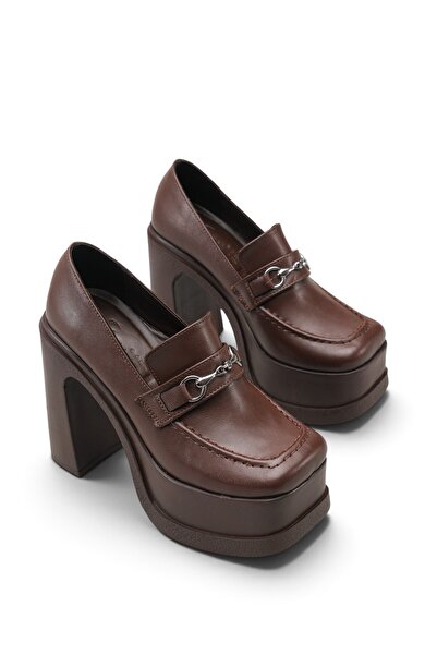 Riccon Kadın Yüksek Topuklu Loafer 00122003