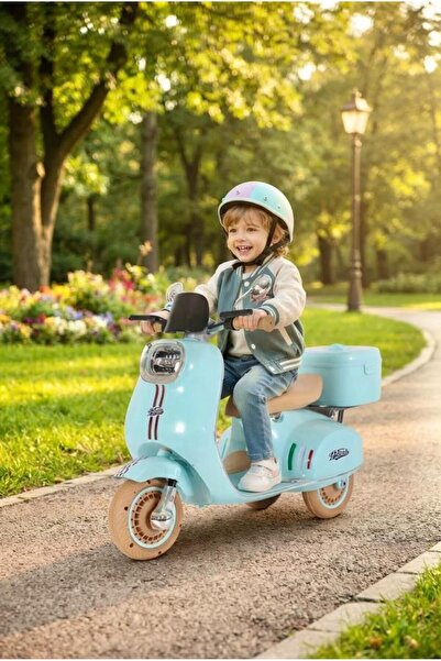 Tıfıl Toys Wespina Uzaktan Kumandalı 6V Mavi Led Işıklı Arka Sepetli Çocuk Ak...