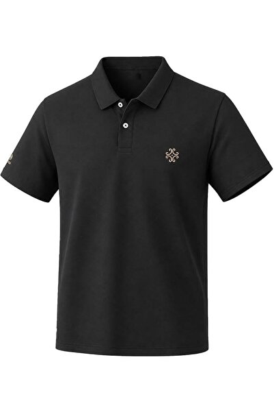 GENERAL Men's Knitted Polo Shirt Textured Short Sleeve Chest Pocket Summer To...