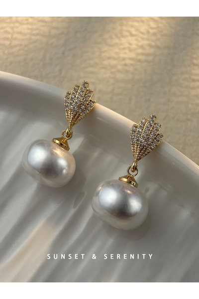 Take Two By Styli Faux Pearl Dangle Earrings