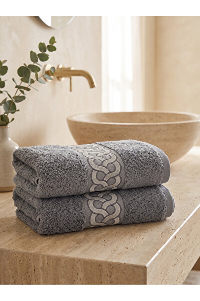 Dantela Yula Set of 2 Embroidered Hand Towels 50X90 cm