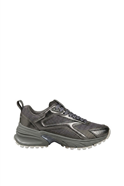 Calvin Klein Hike Runn Ck Stripe Mesh-Lth Met Kadın Sneaker Gri