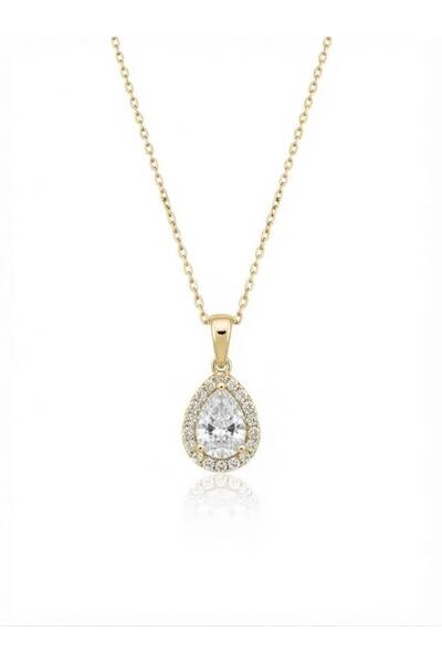 Lovera Jewellery 925 Ayar Gümüş Sertifikalı Damla Kolye Kadın Zarif Minimal G...