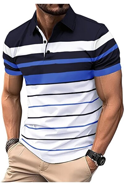 GENERAL EYEBOGLER Mens Cotton Blend Casual Polo Neck Half Sleeve Regular Fit ...